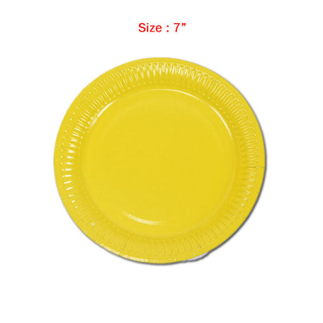 Paper Plates 7" Pk12 Yellow image 0