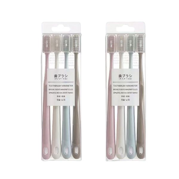 Toothbrush 4pc Basic Pastel w Cap image 0