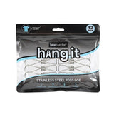 HANGIT STAINLESS STEEL PEGS LGE 12PK 8.5CM image 0
