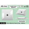 1Pce Melamine White Square Plate 20cm image 0
