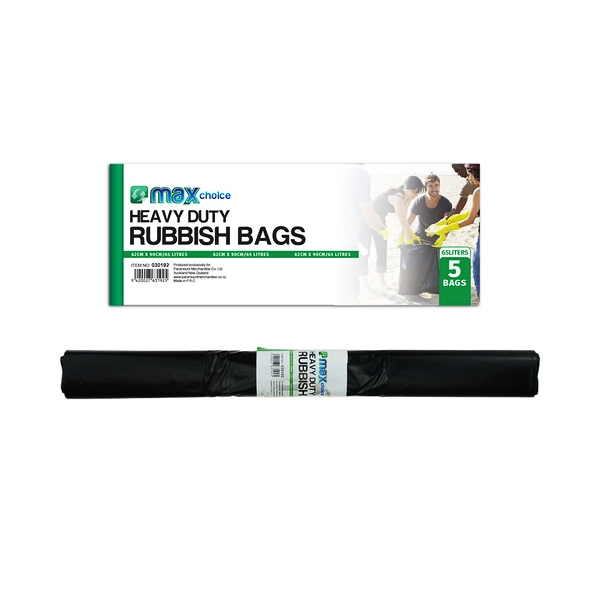 Heavy Duty Rubbish Bags 58L (620x900mm) 5pcs image 0