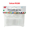 Resealable Zipper Bags 3x4cm PK180 image 0