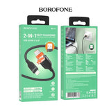 Happy 2-in-1 charging data cable USB/Type-C to iP image 0