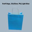 Kraft Bags 33x25cm Pk2Light Blue image 0
