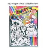 Glitter Colour Art Set with 4 Markers 4 Assorted Designs image 1