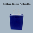 Kraft Bags 21x15x8cm PK4 Dark Blue image 0