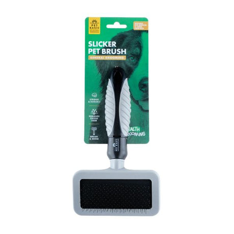 Pet Grooming Slicker Brush Grey 18cm x 10cm image 0