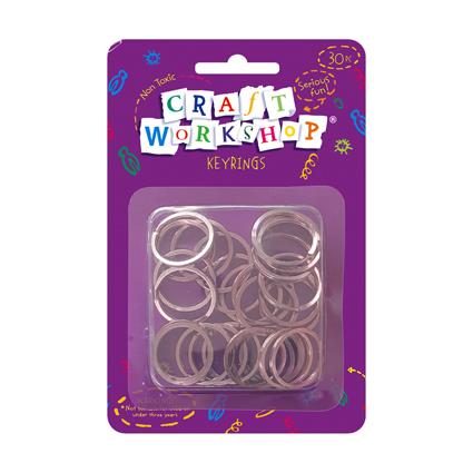 Craft Split Keyrings 2.8cm 30pc image 0
