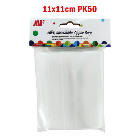 Resealable Zipper Bags 11x11cm PK50 image 0