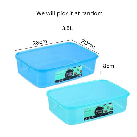SIMPLE FRESH FOOD CONTAINER 3.5L 28X20X8CM 2 ASSTD image 0