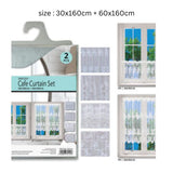 2pc Cafe Curtain Set (Size:30x160cm +60x160cm) image 0