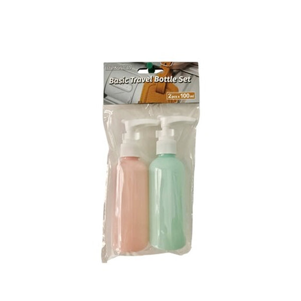 Maxcare 2 pk 100ml Colour Bottles with Lotion Pumps image 0