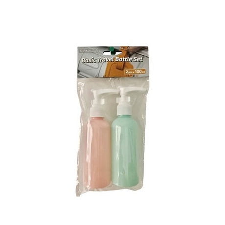 Maxcare 2 pk 100ml Colour Bottles with Lotion Pumps image 0