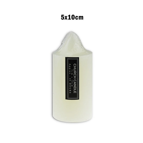 Church Candle white 5x10cm/150g (25Hrs aprox) image 0