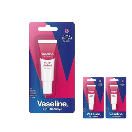 [3 for $12]VASELINE 10g LIP BALM ROSY TINTED image 0