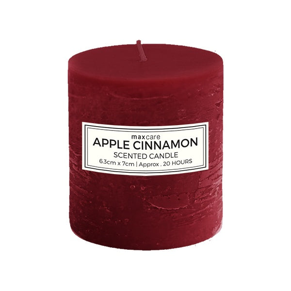 Rustic Apple Cinnamon Scented Candles 6.3x7cm Burgundy image 0