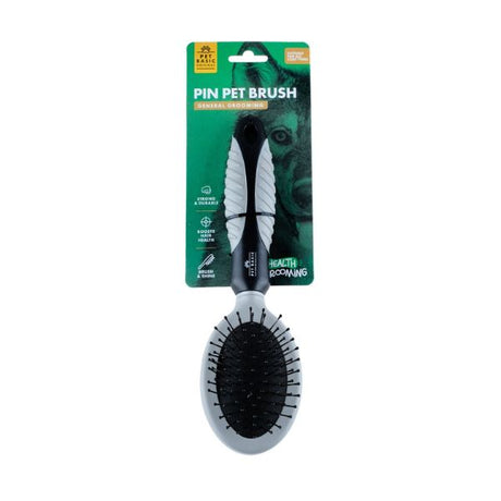 Pet Grooming Pin Brush Grey 21cm x 6cm image 0