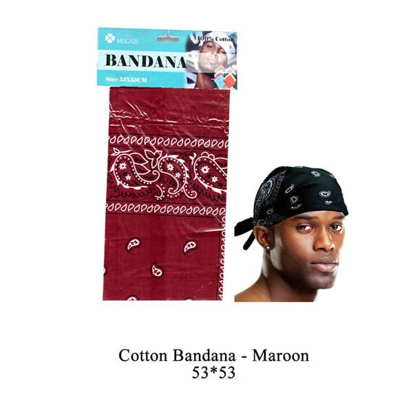 Cotton Bandana Maroon image 0