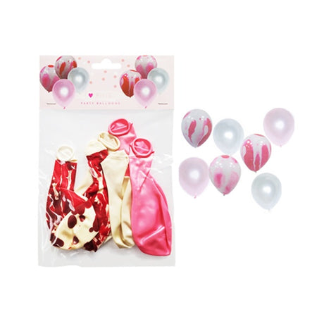 Balloons Marble & Metallic Pink 6pc image 0