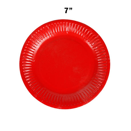 Paper Plates7" Pk12 Red image 0