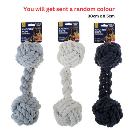 Rope Toy Bone Shape Large 30cm x 8.5cm Assorted Colours image 0