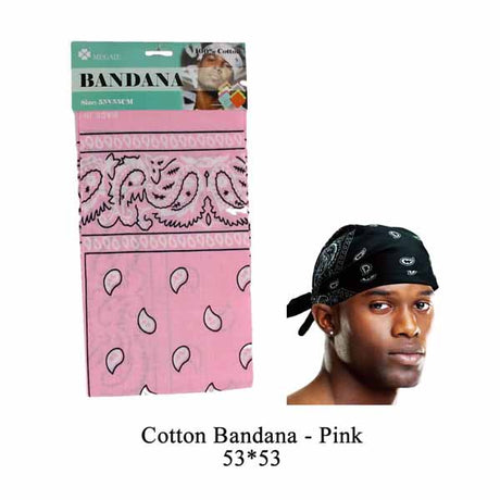 Cotton Bandana -Pink Double Side image 0