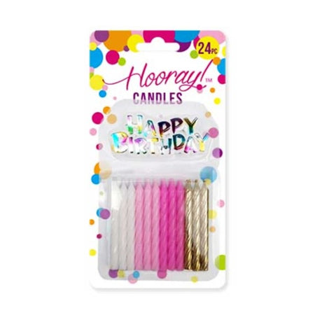Candles Birthday w/HB Pinks 24pc image 0