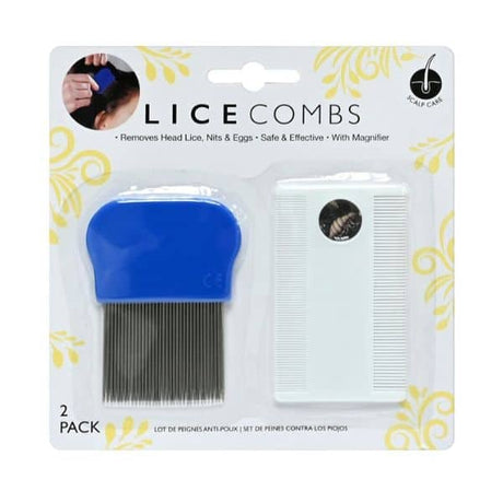 Lice Comb Metal & Plastic 2pc image 0