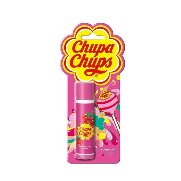 [3 for $12]CHUPA CHUPS 14g LIP BALM STRAWBERRY SWIRL image 0