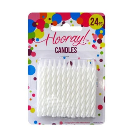 Candles White Spirals 6cm x 24pc image 0