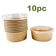 750ml Kraft Bowl with Lid 10PC image 0
