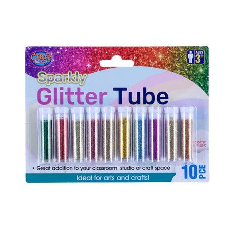 Glitter Tubes Sparkle 10pk Assorted Colours image 0
