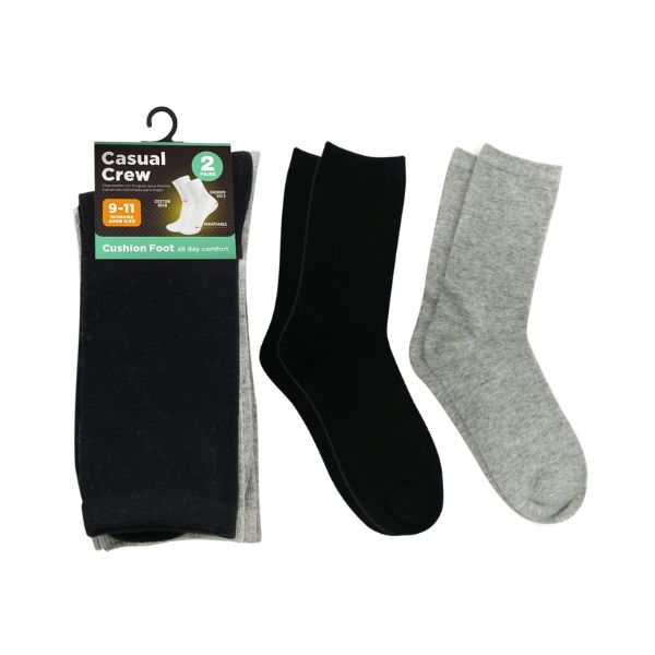 CASUAL CREW LADIES SOCK 2PR 9-11 image 0