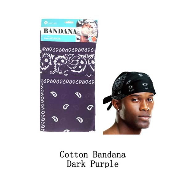 Cotton Bandana -Dark Purple image 0