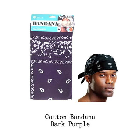 Cotton Bandana -Dark Purple image 0