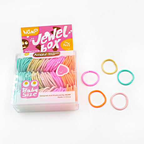 Baby Size Hair Bands - 120pc Colourful image 0