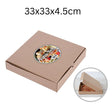 Corrugated Brown Cardboard Pizza Box 33x33x4.5cm image 0