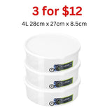 [3 for $12] KEEP FRESH STACKABLE FOOD STORER 4L ROUND image 0