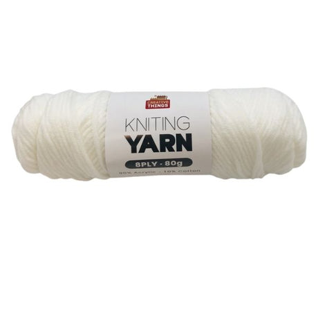 8PLY KNITTING YARN - 80G(WHITE) image 0