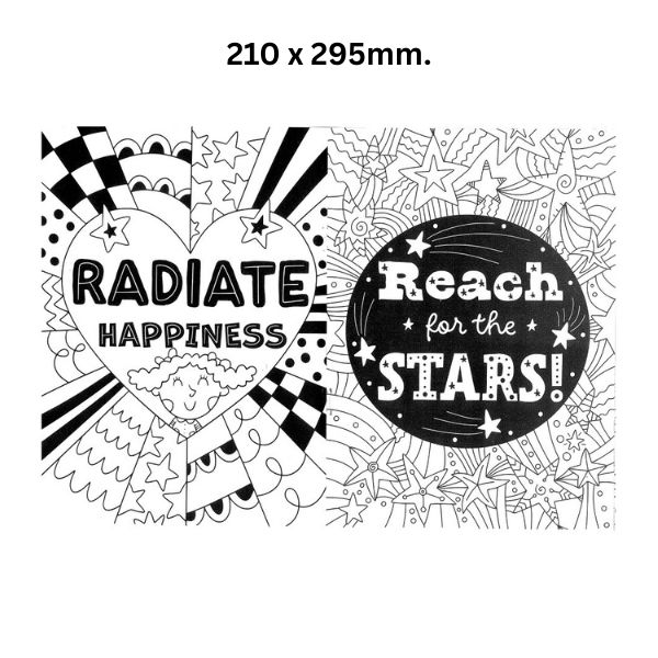 Colouring Book Positive Affirmations Magical 32pgs image 1