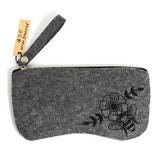 Sunglass Case Felt NZ Honey Bee Grey image 1