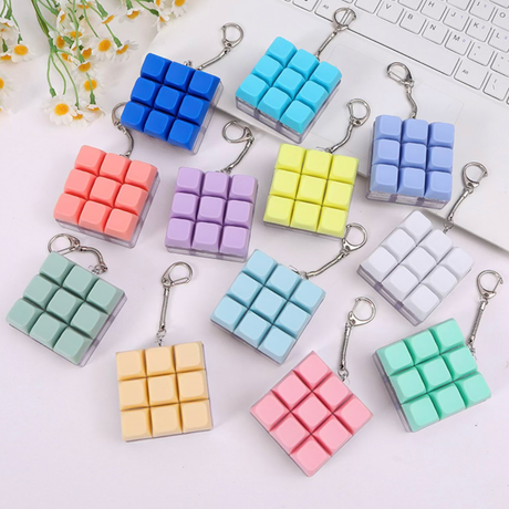 9 Keycap Fidget Keychain - Macaron