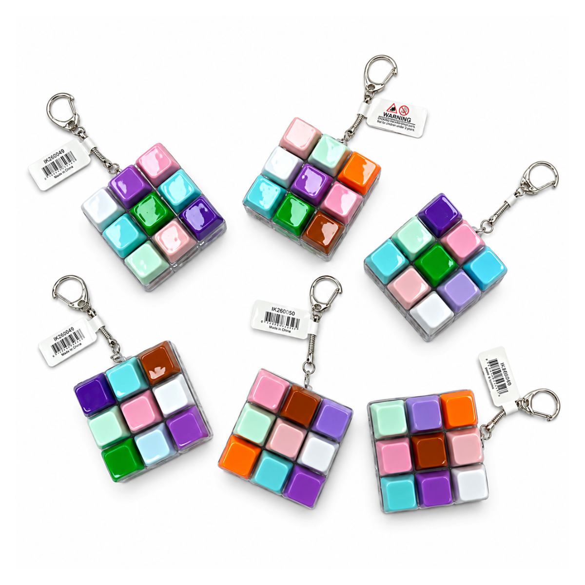 9 Keycap Fidget Keychain - Macaron