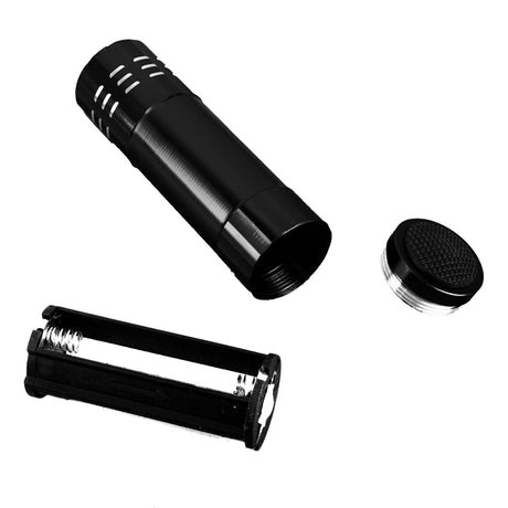 9 LED Flashlight – Battery Operated Torch Assorted Colours