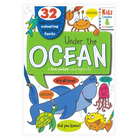 Colouring Ocean Fact Book 32pg image 0