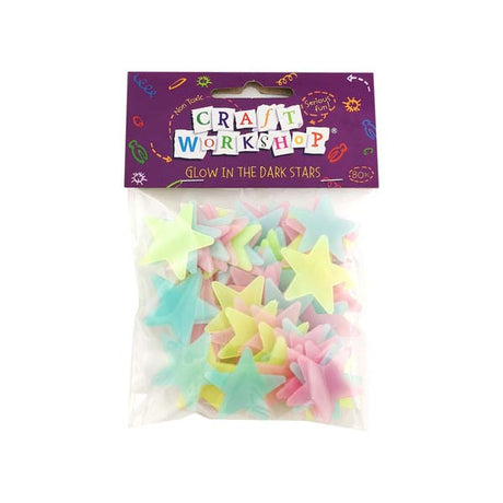 Craft GID Stars w/Sticker 3cm 80pc image 0