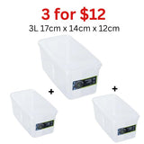 [3 for $12] 3LT RECT FOOD CONTAINER image 0