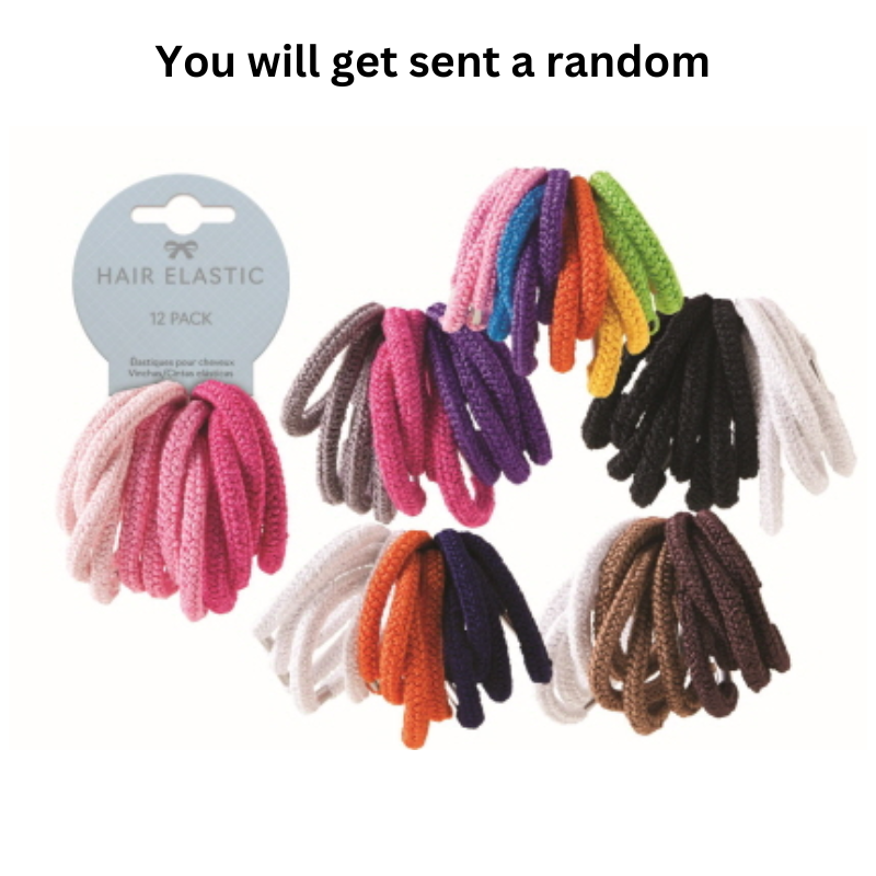 Hair Elastic 12pk 6Asst