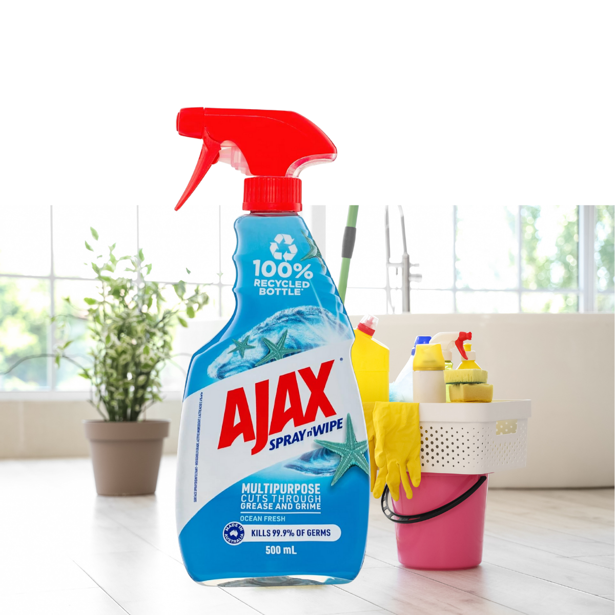 AJAX 500mL SPRAY N WIPE MULTIPURPOSE OCEAN FRESH