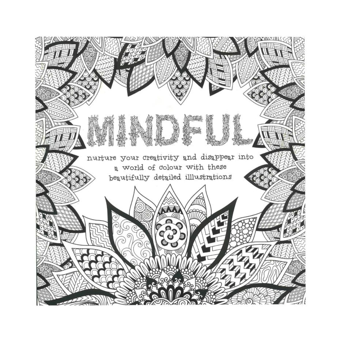 Mindful Adult Colouring Book 72 Pages 240x240mm